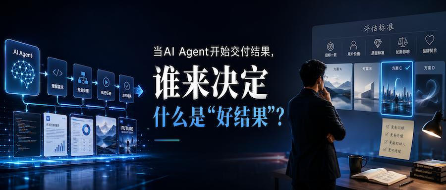 当AI Agent开始交付结果，谁来决定什么是“好结果”？